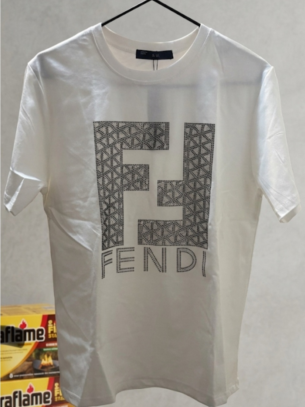 Brand new stretchy White Logo Graphic T-Shirt